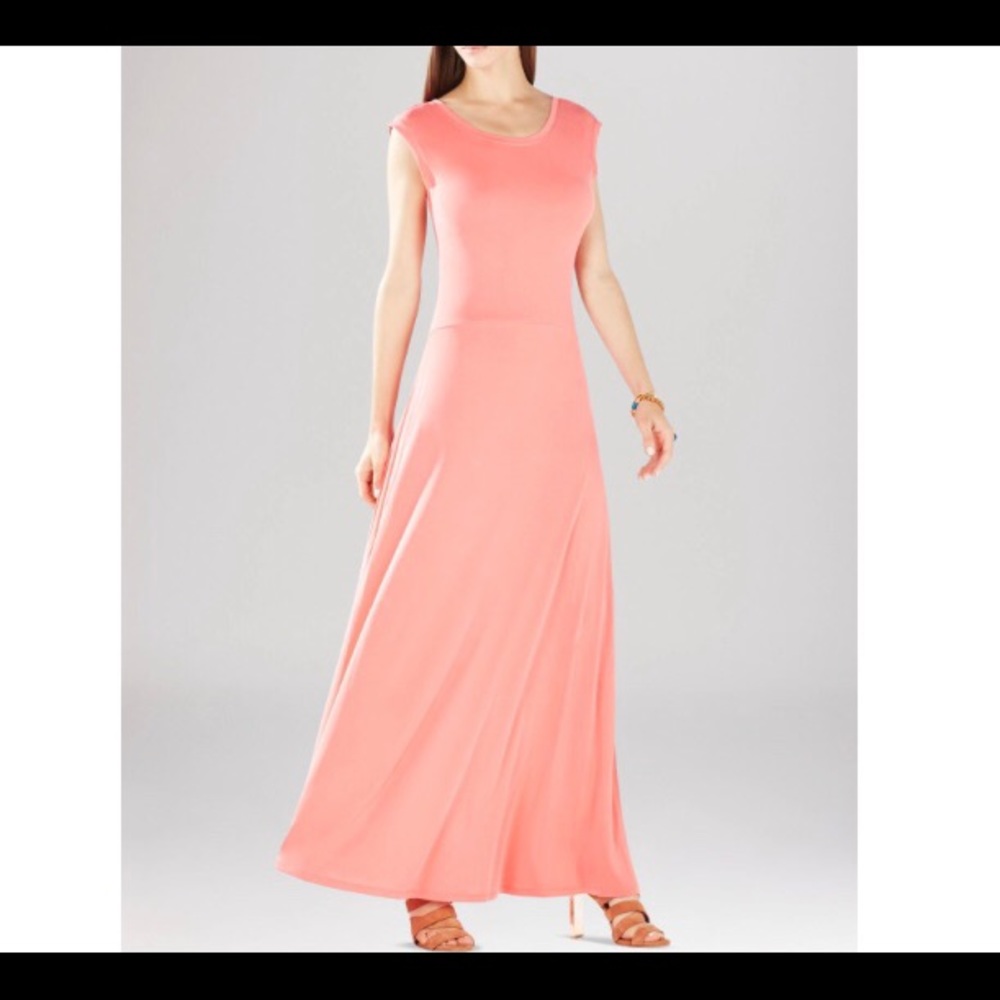 BCBGMAXAZRIA orange long maxi dress